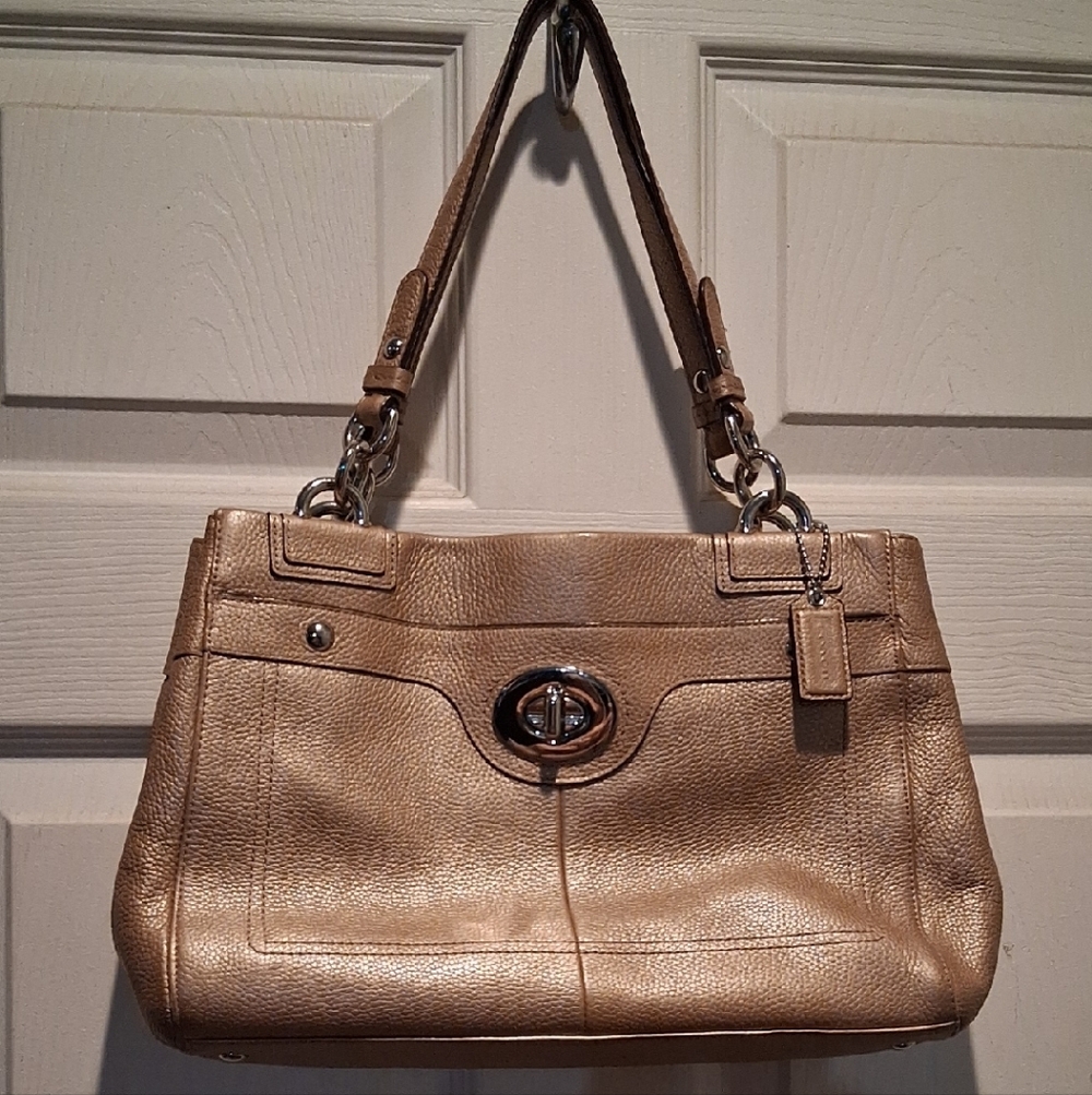 Coach Tan Leather Shoulder Bag